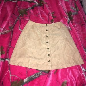 Faux suede skirt